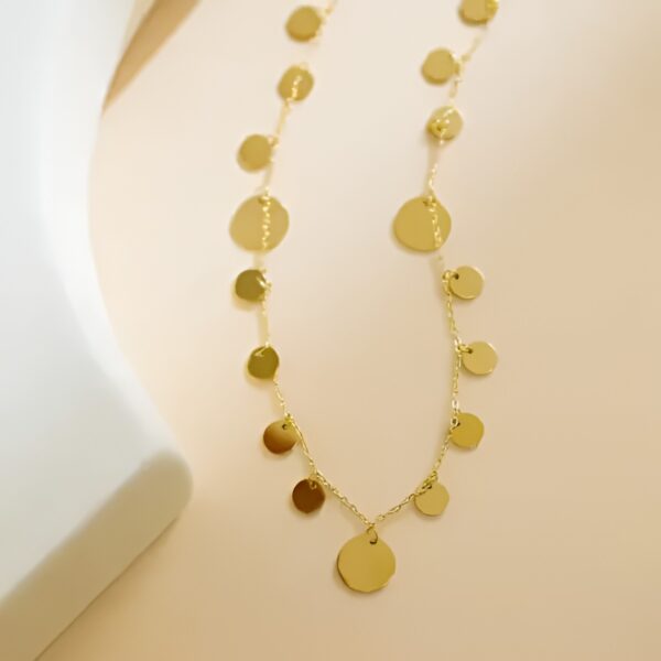 Cuff 18K Gold Plated women Stainless Steel Fashion Jewelry Chain Necklace - Image 3