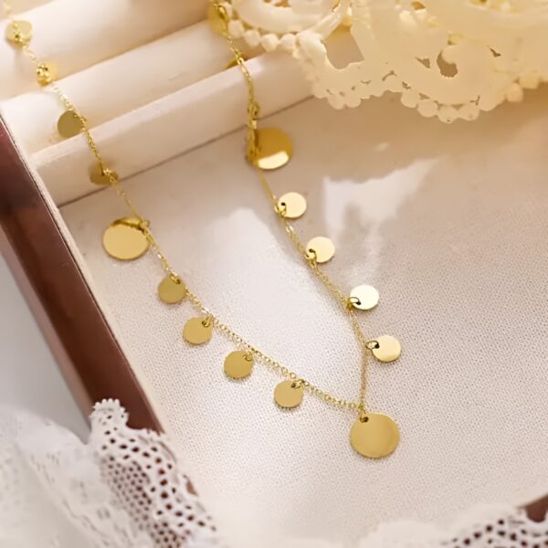 Cuff 18K Gold Plated women Stainless Steel Fashion Jewelry Chain Necklace - Image 2