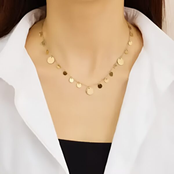 Cuff 18K Gold Plated women Stainless Steel Fashion Jewelry Chain Necklace